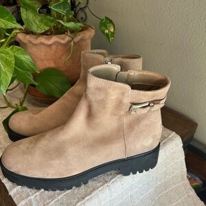 Calvin Klein Beige Ankle Booties